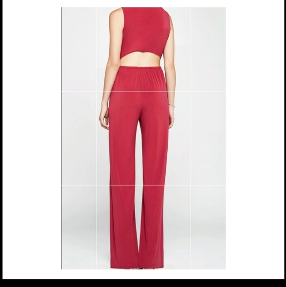 BCBGeneration crimson v-neck open-back jumpsuit, sz S - Picture 2 of 7